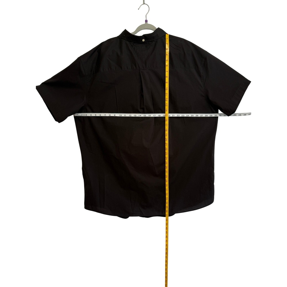 NEW Tommy Hilfiger Mens 3XLT Black Short Sleeve Button Down Shirt Big & Tall - Picture 3 of 7